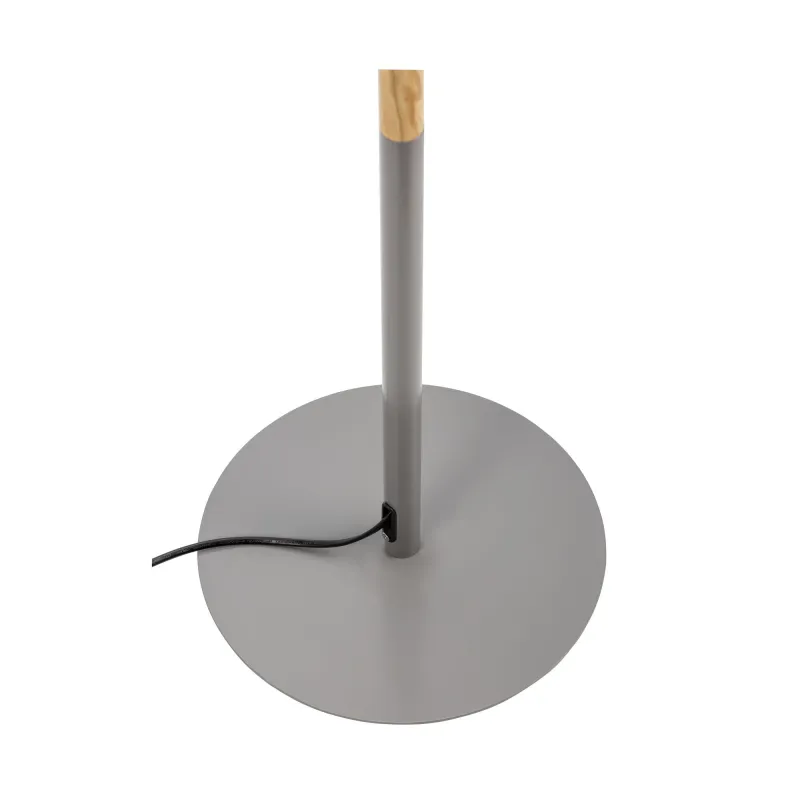 Grand Purity lampadaire max20W E27 Gris/Esthétique bois 230 V tissu/métal