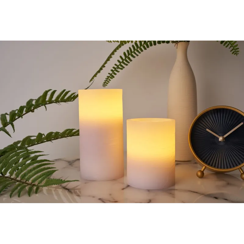 Cosy Lilac Candle Bougie de cire x2 Kit Minuterie pile Lilas Cire