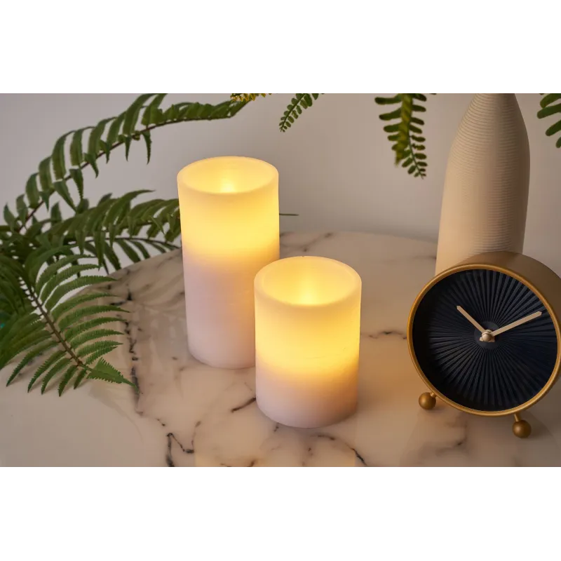 Cosy Lilac Candle Bougie de cire x2 Kit Minuterie pile Lilas Cire