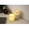 Cosy Feather Candle Bougie de cire x2 Kit Minuterie pile Gris Cire