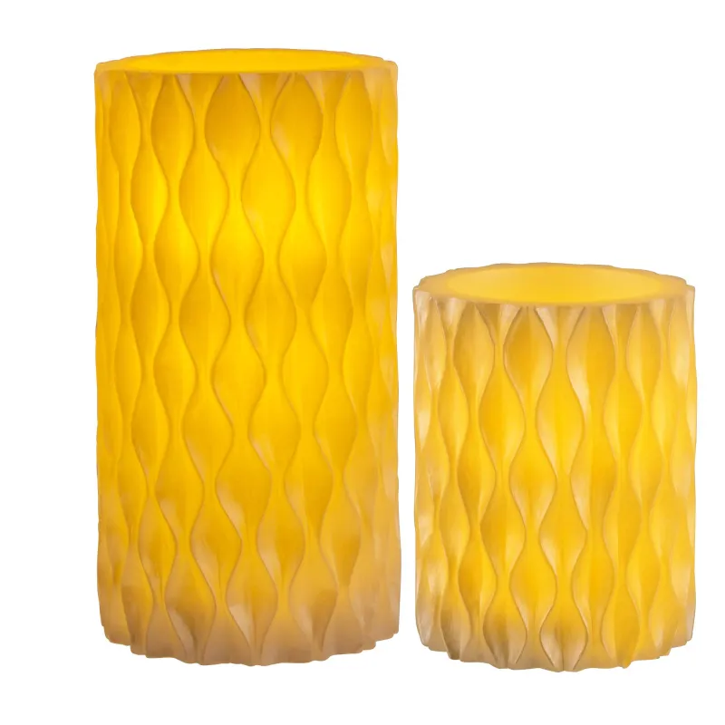 Cosy Pearl Candle Bougie de cire x2 Kit Minuterie pile Blanc Cire