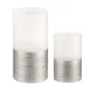 Cosy Lights Candle Bougie de cire x2 Kit Minuterie pile Blanc/Argent Cire