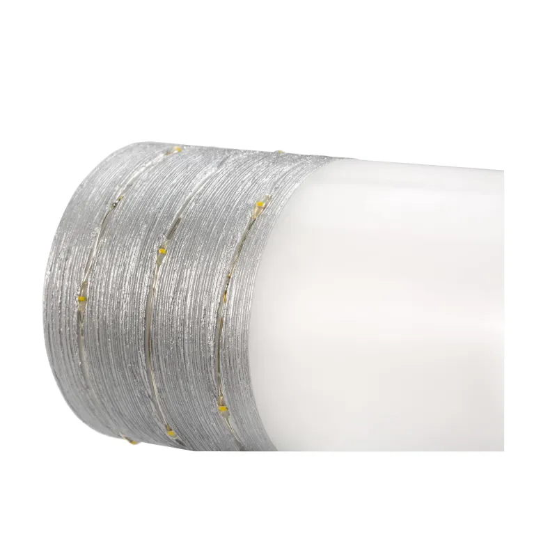 Cosy Lights Candle Bougie de cire x2 Kit Minuterie pile Blanc/Argent Cire