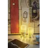 Cosy Lights Candle Bougie de cire x2 Kit Minuterie pile Blanc/Argent Cire