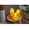 Classy Golden Candle Bougie de cire x2 Kit Minuterie pile Doré Verre/Cire