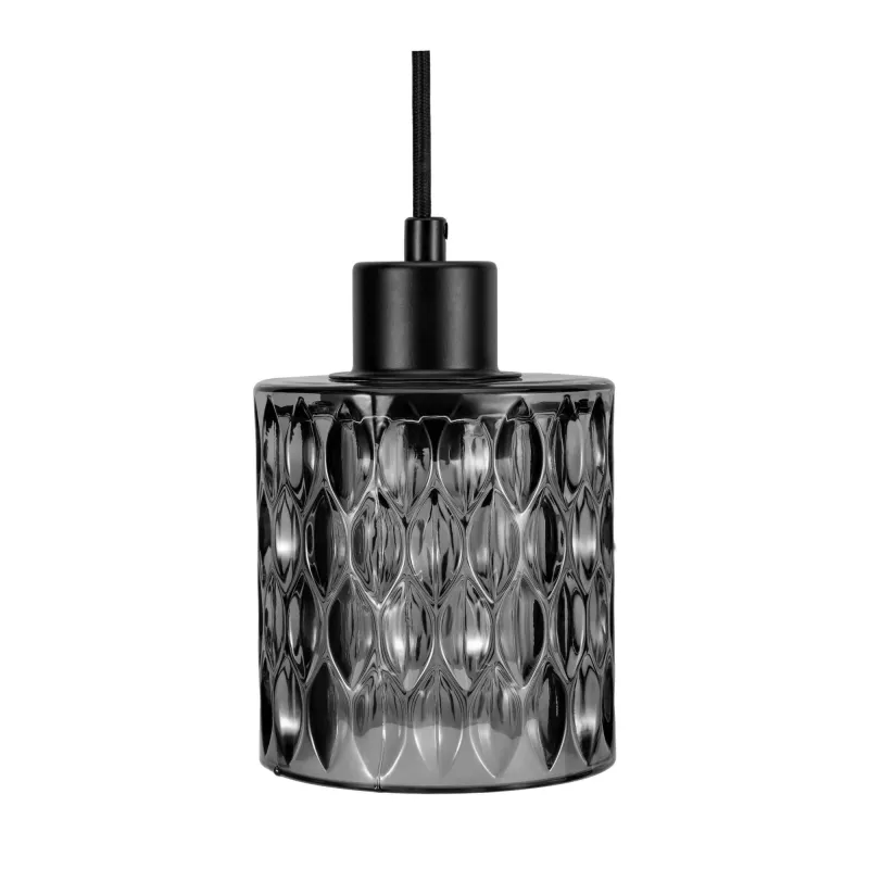 Gleaming Magic Suspension max20W E27 Noir/Verre fumé 230V Verre