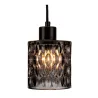 Gleaming Magic Suspension max20W E27 Noir/Verre fumé 230V Verre