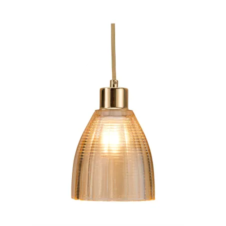 Gleaming Gold Suspension max25W E27 Verre/Doré/Laiton 230V Verre