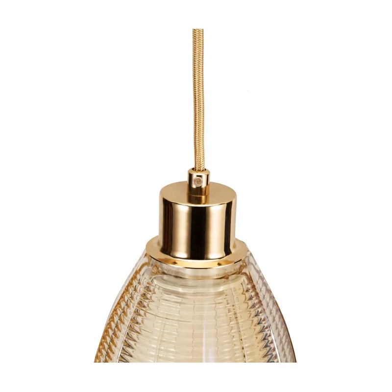 Gleaming Gold Suspension max25W E27 Verre/Doré/Laiton 230V Verre
