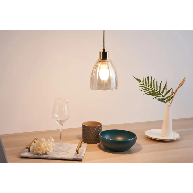 Gleaming Gold Suspension max25W E27 Verre/Doré/Laiton 230V Verre
