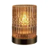 Crystal Elegance Lampe à poser max25W E27 Verre/ambre/Laiton 230V
