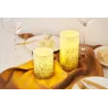 Golden Glitter Candle kit 4 bougies Cire Pile minuterie Blanc/Paillettes Doré Cir