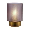 Cute Glamour Lampe à poser mobile Minuterie pile Gris Verre/métal