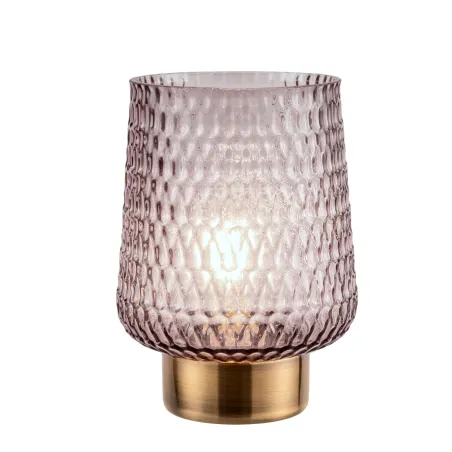 Sparkling Glamour Lampe à poser mobile Minuterie pile Gris Verre/métal