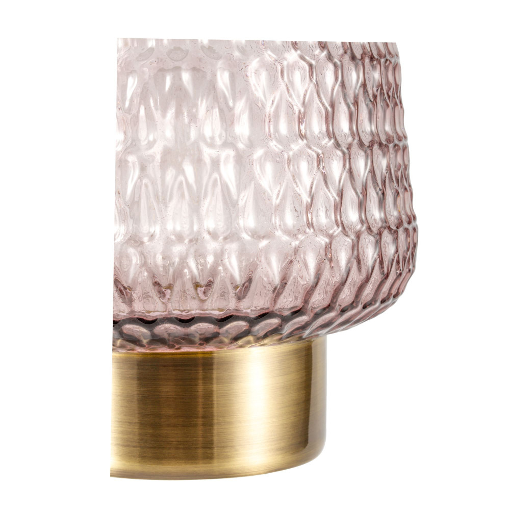 Sparkling Glamour Lampe à poser mobile Minuterie pile Gris Verre/métal