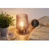 Sparkling Glamour Lampe à poser mobile Minuterie pile Gris Verre/métal