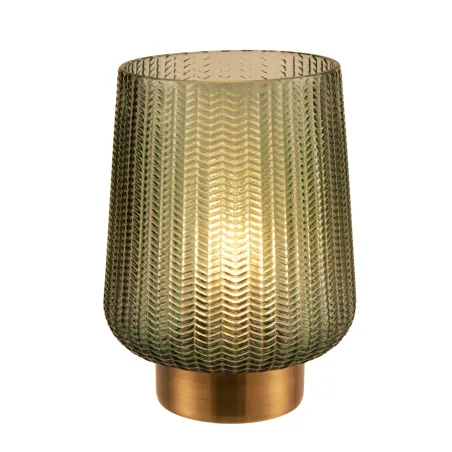 Pretty Glamour lampe à poser mobile Minuterie pile turquoise Verre /métal