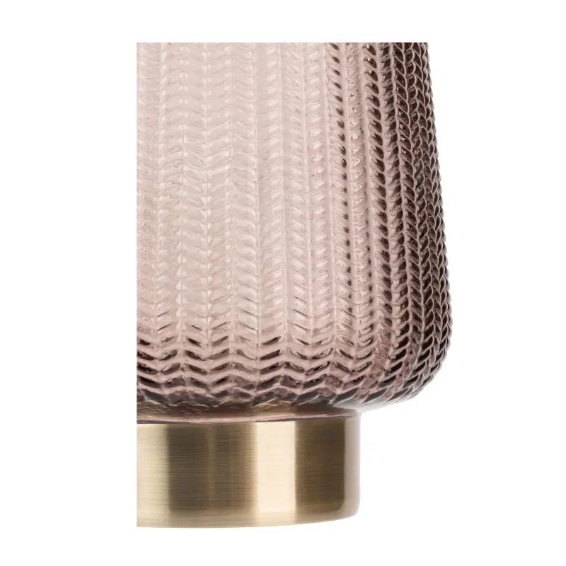 Fancy Glamour lampe à poser mobile Minuterie pile Gris Verre/métal