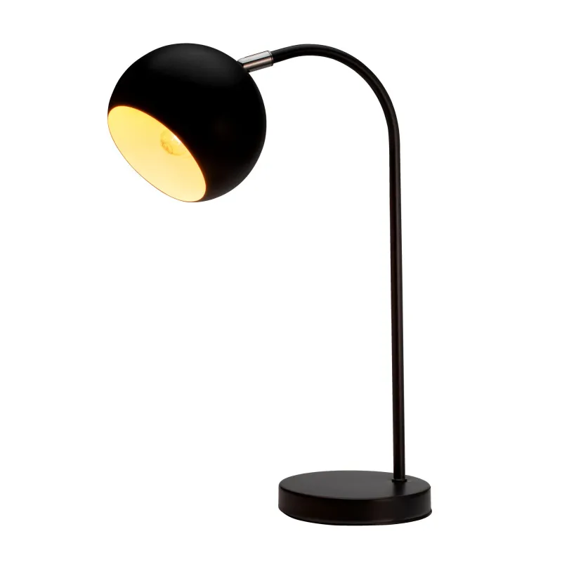 Lampe à poser True Love max40W E14 Noir 230V Métal