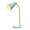 Lampe à poser True Charm max40W E27 Bleu clair/Doré 230V Métal
