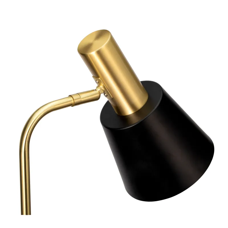 Lampadaire Grand Elegance max25W E27 Noir/Doré 230V Métal