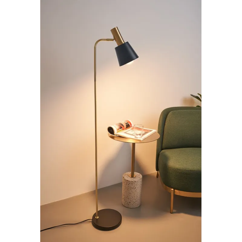 Lampadaire Grand Elegance max25W E27 Noir/Doré 230V Métal