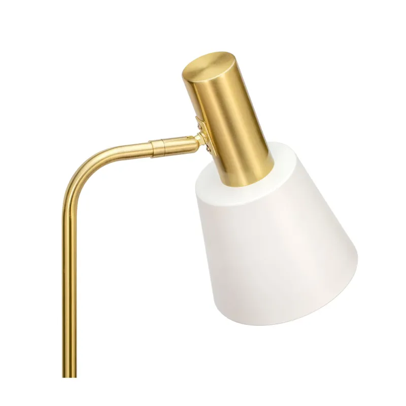 Lampadaire Grand Elegance max25W E27 Blanc/Doré 230V Métal