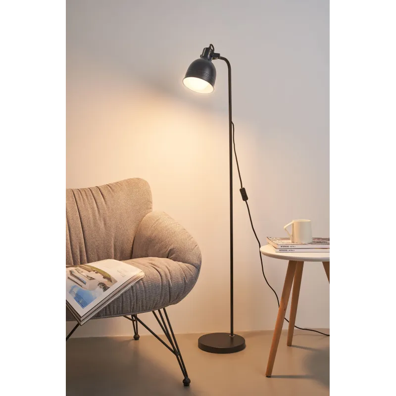 Lampadaire Grand Leisure max25W E27 Noir 230V Métal