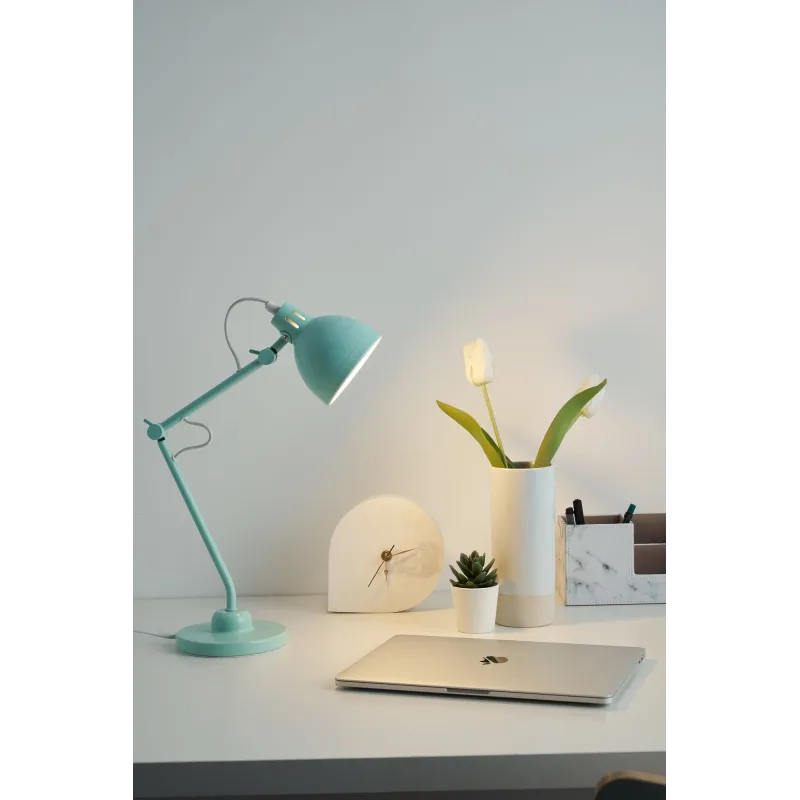 Lampe à poser True Buddy max25W E14 Vert satiné 230V Métal