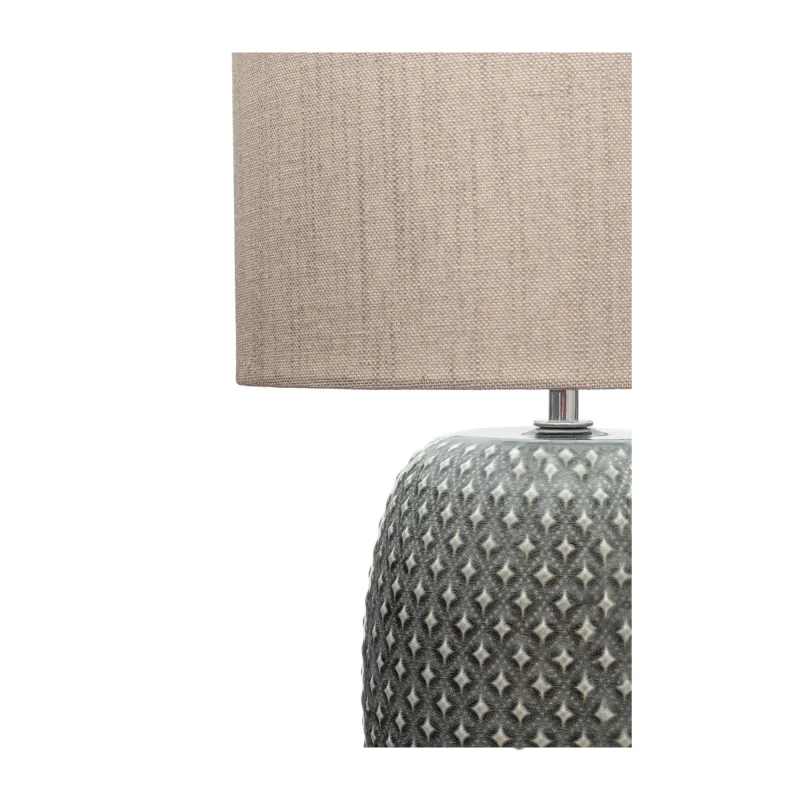 Lampe à poser Pretty Classy max60W E27 Gris foncé/Beige 230V Céramique