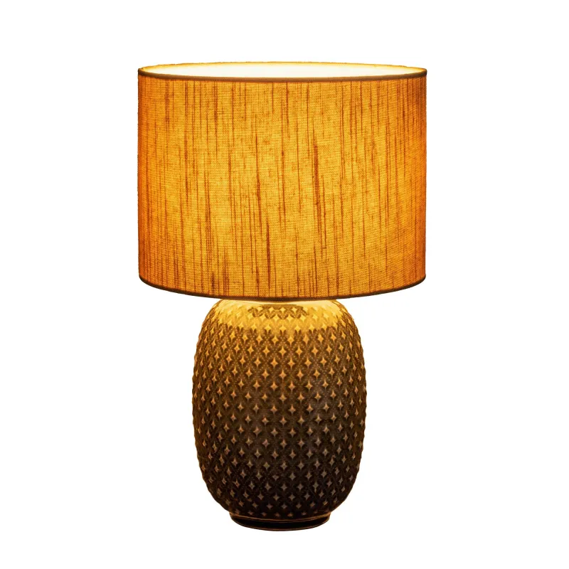 Lampe à poser Pretty Classy max60W E27 Gris foncé/Beige 230V Céramique
