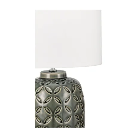 Lampe à poser Glowing Bloom max40W E14 Gris/Blanc 230V céramique