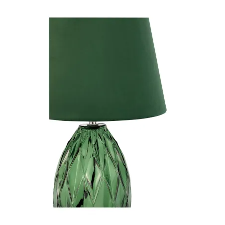 Lampe à poser Crystal Love max20W E14 Vert 230V verre/tissu