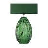 Lampe à poser Crystal Love max20W E14 Vert 230V verre/tissu