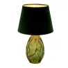 Lampe à poser Crystal Love max20W E14 Vert 230V verre/tissu
