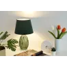 Lampe à poser Crystal Love max20W E14 Vert 230V verre/tissu