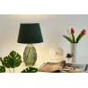 Lampe à poser Crystal Love max20W E14 Vert 230V verre/tissu