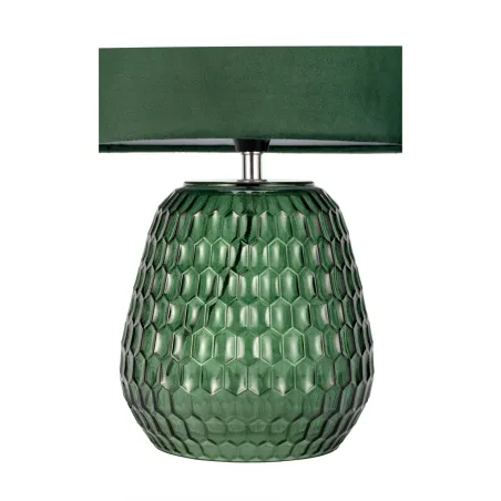 Lampe à poser Crystal Velours max40W E14 Vert 230V verre/tissu