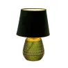 Lampe à poser Crystal Velours max40W E14 Vert 230V verre/tissu