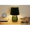 Lampe à poser Crystal Velours max40W E14 Vert 230V verre/tissu