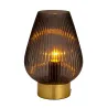Lampe à poser Crystal Gloom max40W E27 Verre fumé/Laiton 230V Verre