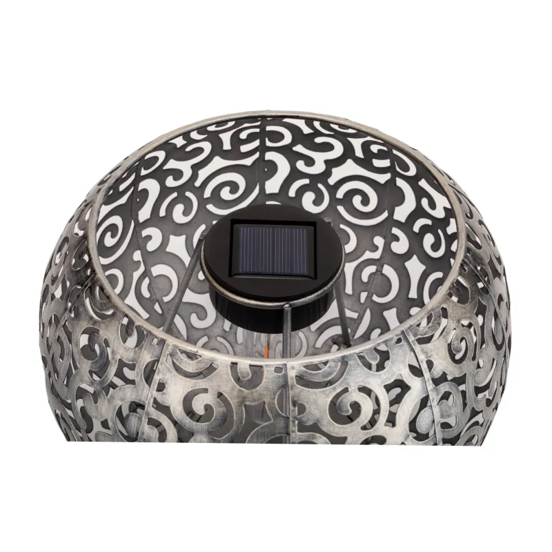 Lanterne solaire Sunshine Miracle ext Argent métal