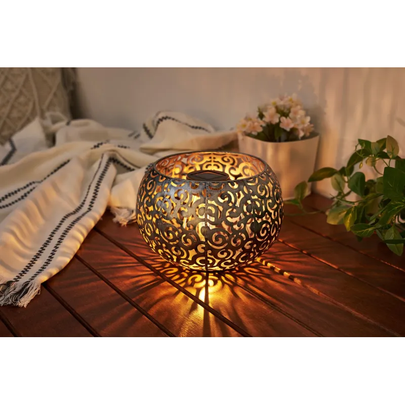 Lanterne solaire Sunshine Miracle ext Argent métal