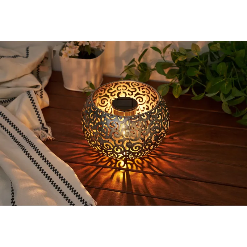 Lanterne solaire Sunshine Miracle ext Argent métal