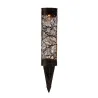 Piquet solaire Sunshine Gloss extérieur Noir métal Kit de 2