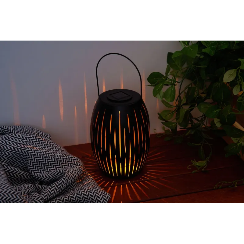 Lanterne solaire Sunshine Joy ext Noir/Doré métal