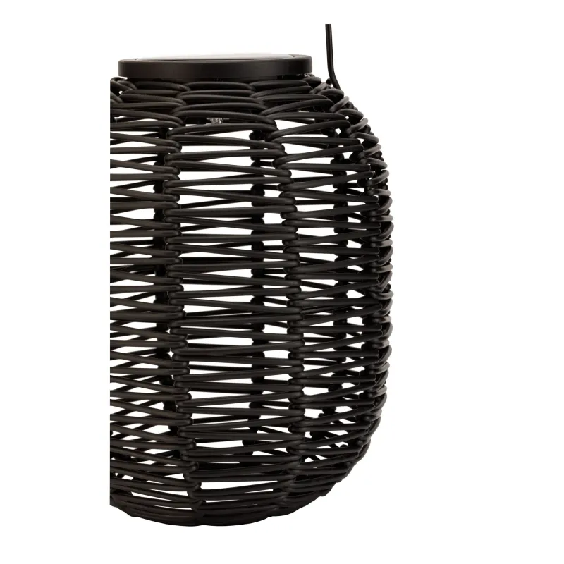 Lanterne solaire Sunshine Treasure ext Rotin synthétique Noir