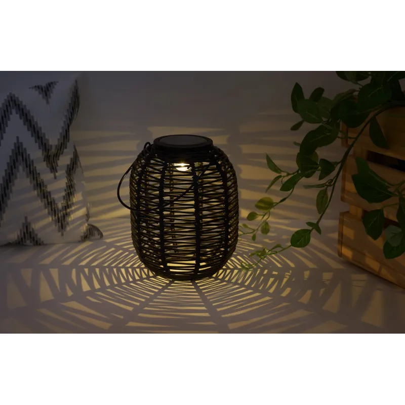 Lanterne solaire Sunshine Treasure ext Rotin synthétique Noir