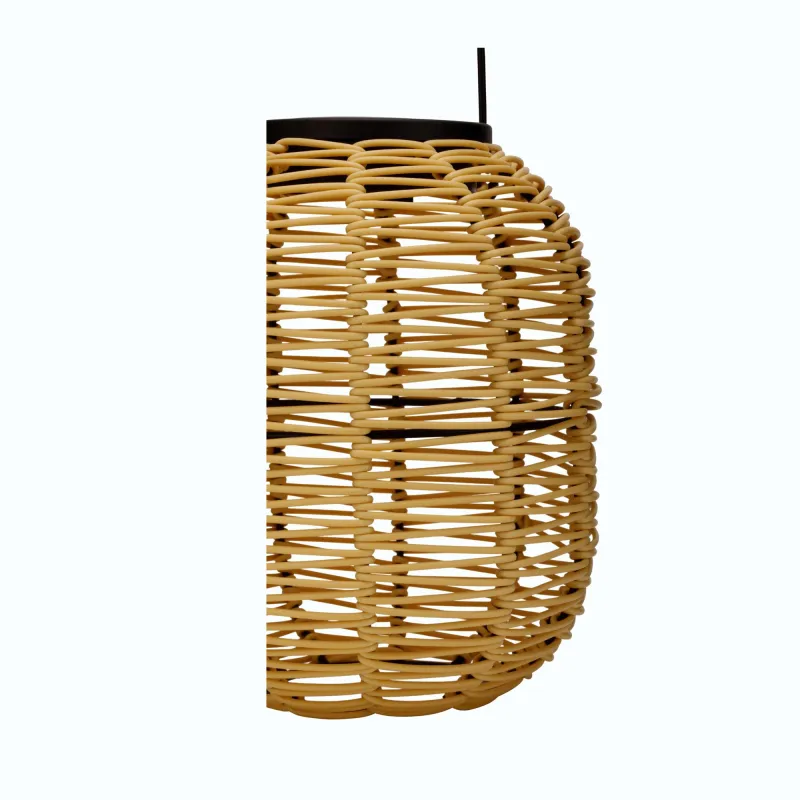 Lanterne solaire Sunshine Treasure ext Beige rotin synthétique
