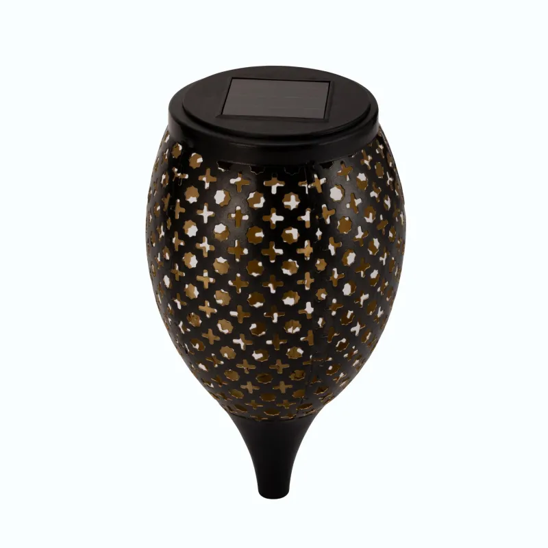 Piquet solaire Sunshine Buddy extérieur Noir/Doré métal